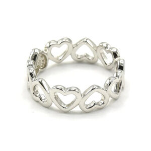 Elegant Multiple Heart 925 Sterling Silver Ring for Women Size 9